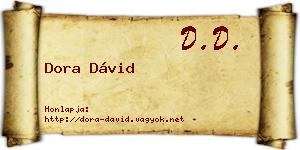 Dora Dávid névjegykártya